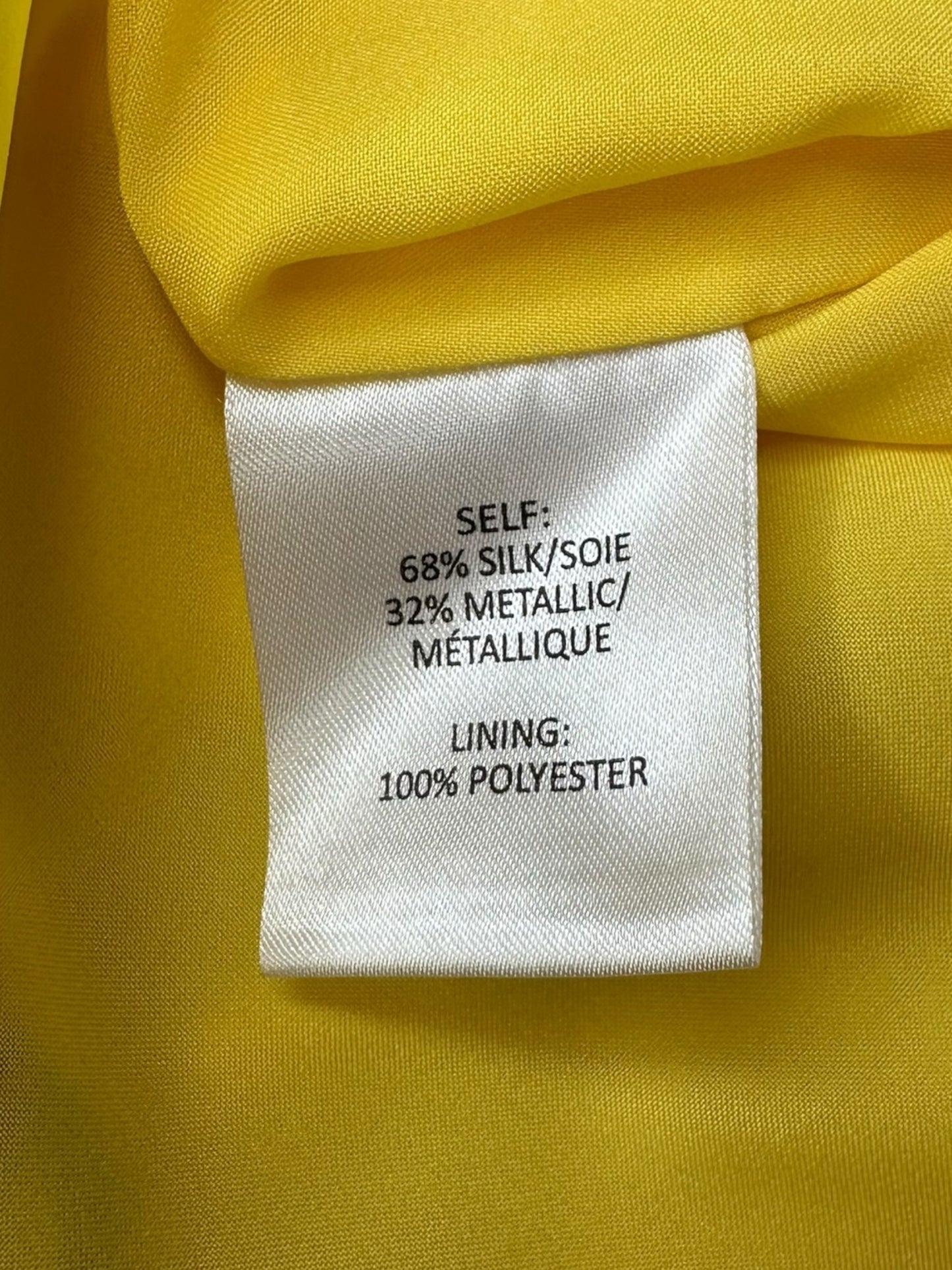 Tanya Taylor Yellow Analia Degrade Ruffle Dress Size S