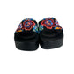 Johnny Was Black Calanthe Platform Sandal Size 6