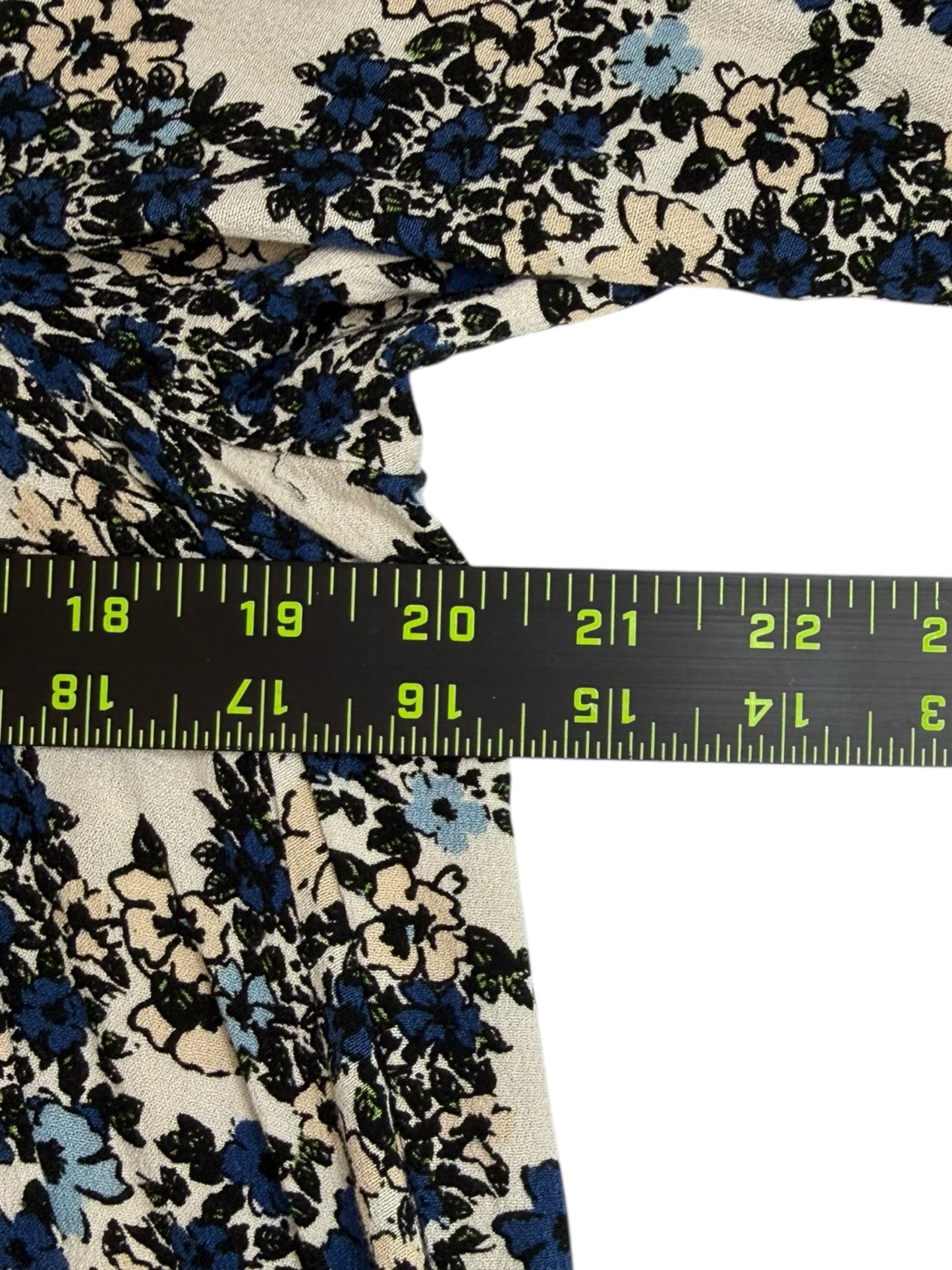 Free People Blue Floral Flowers in her Hair Tunic Size S