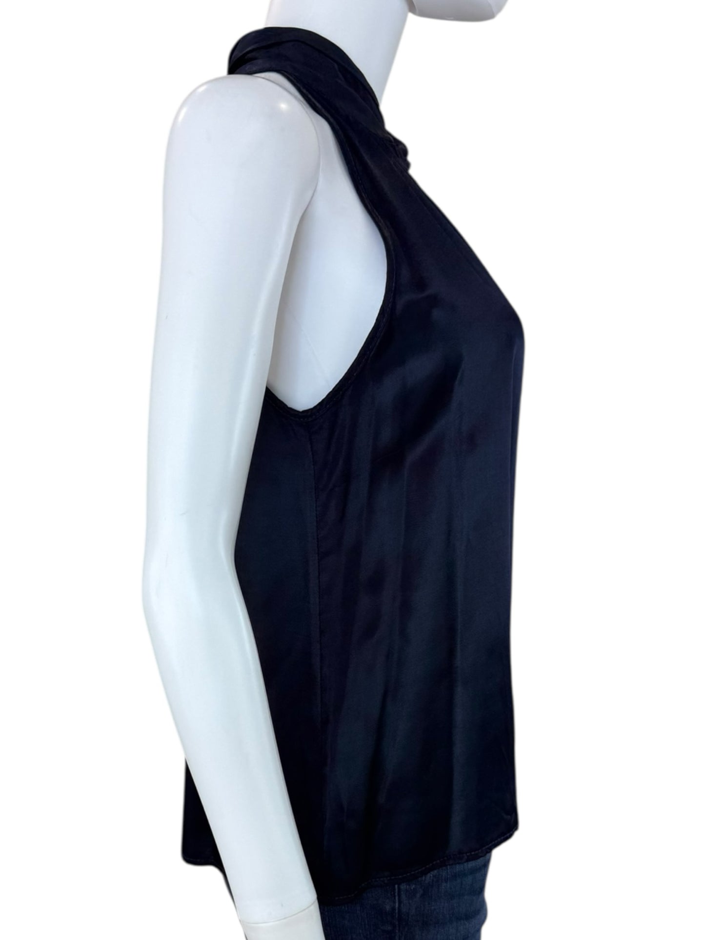 STARKx NWT Blue Satin Riley Blouse Size S