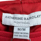 KATHERINE BARCLAY Red Knit Mini Dress Size M