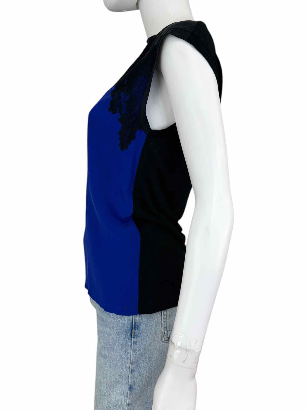 Sandro Blue Silk Blouse Size S