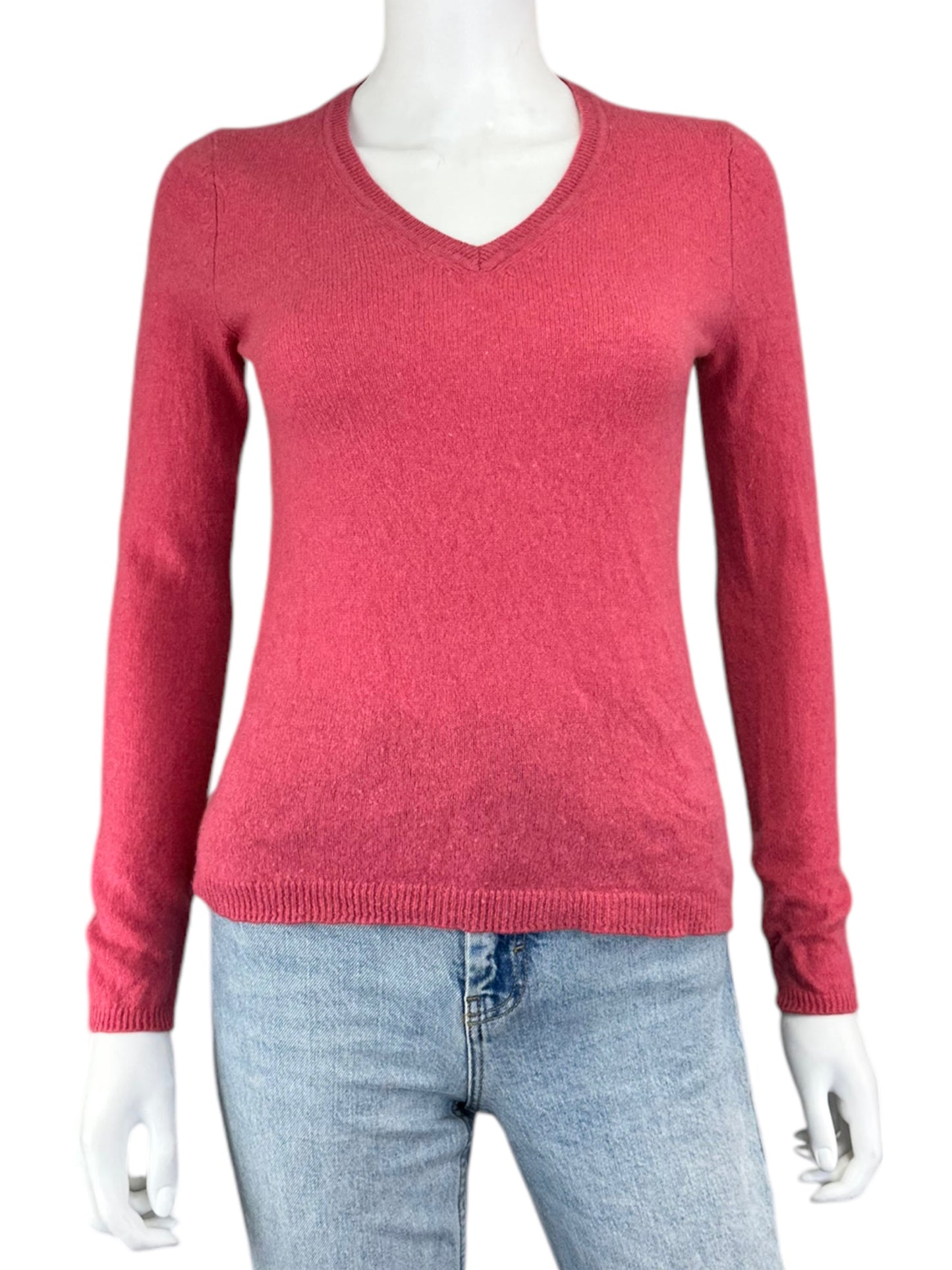 TAHARI 100% Cashmere Pink Sweater Size M