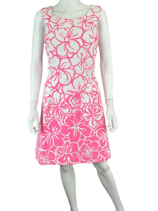 Lilly Pulitzer Pink and White Mini Dress Size XL