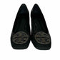 TORY BURCH Black Suede FRANNIE Pumps Size 6.5