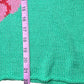 Wooden Ships NWT Green Rose Sweater Size S/M