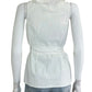 milly White Wrap Ruffle Blouse Size 2