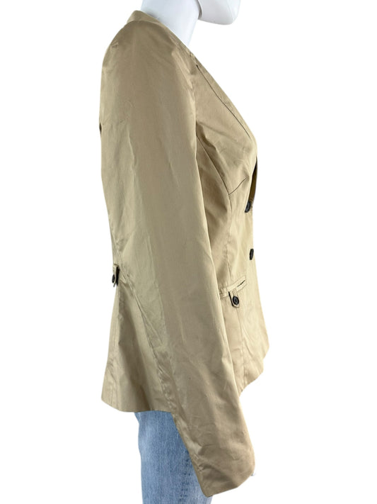 BANANA REPUBLIC NWT Khaki 100% Cotton Blazer Size 14