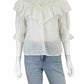 FRAME White Ruffle Blouse Size S