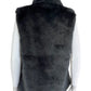 LOFT Gray Faux Fur Vest Size XS/S