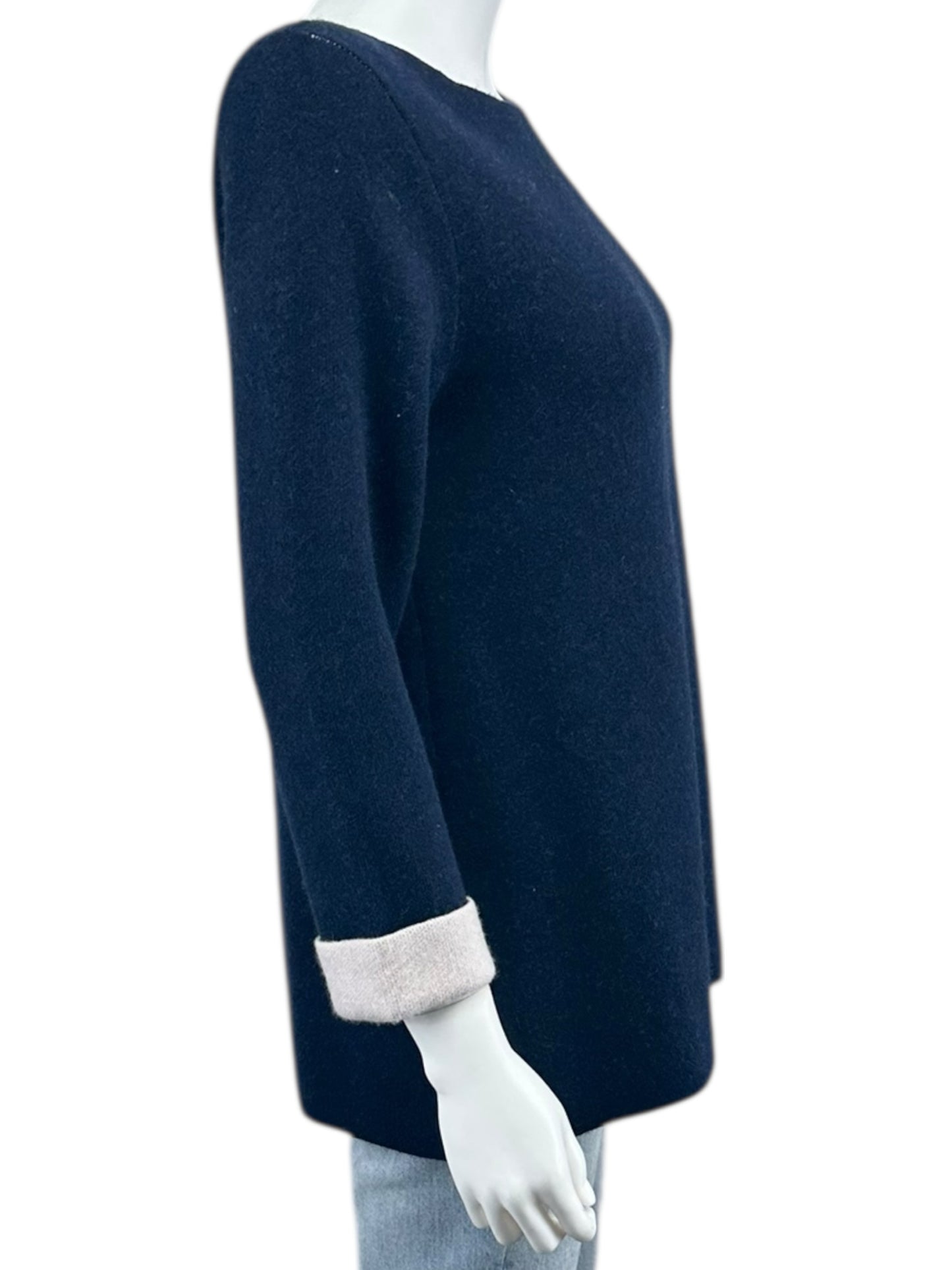 TAHARI Navy 100% Cashmere Sweater Size M