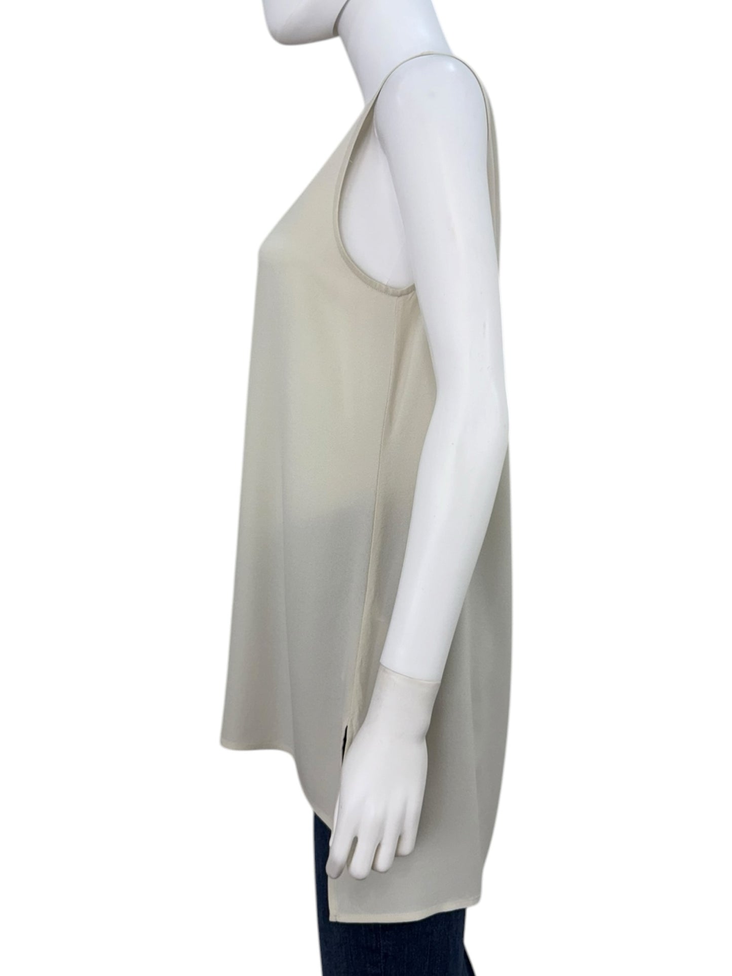 EILEEN FISHER Cream 100% Silk Tunic Size S