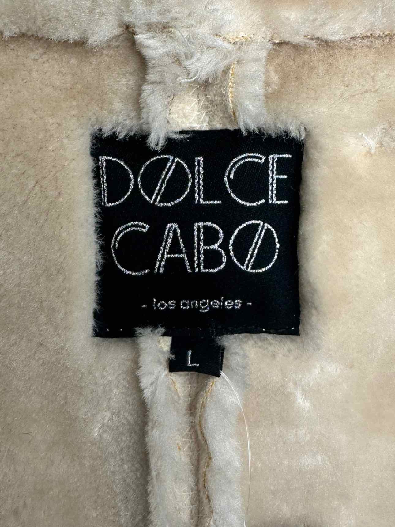 DOLCE CABO Cream Vegan Suede Vest Size L