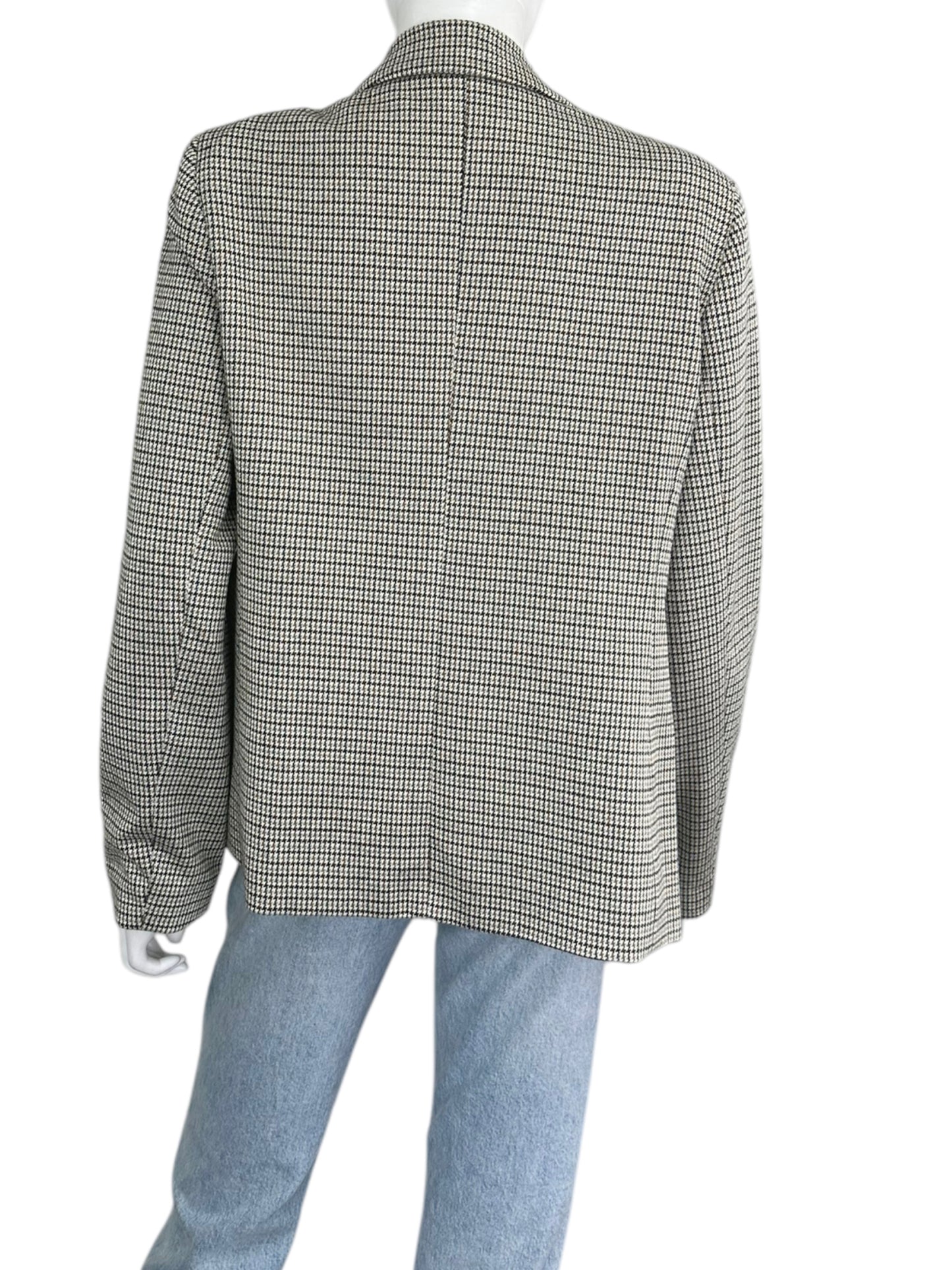 T TAHARI Tan Houndstooth Blazer Size 10