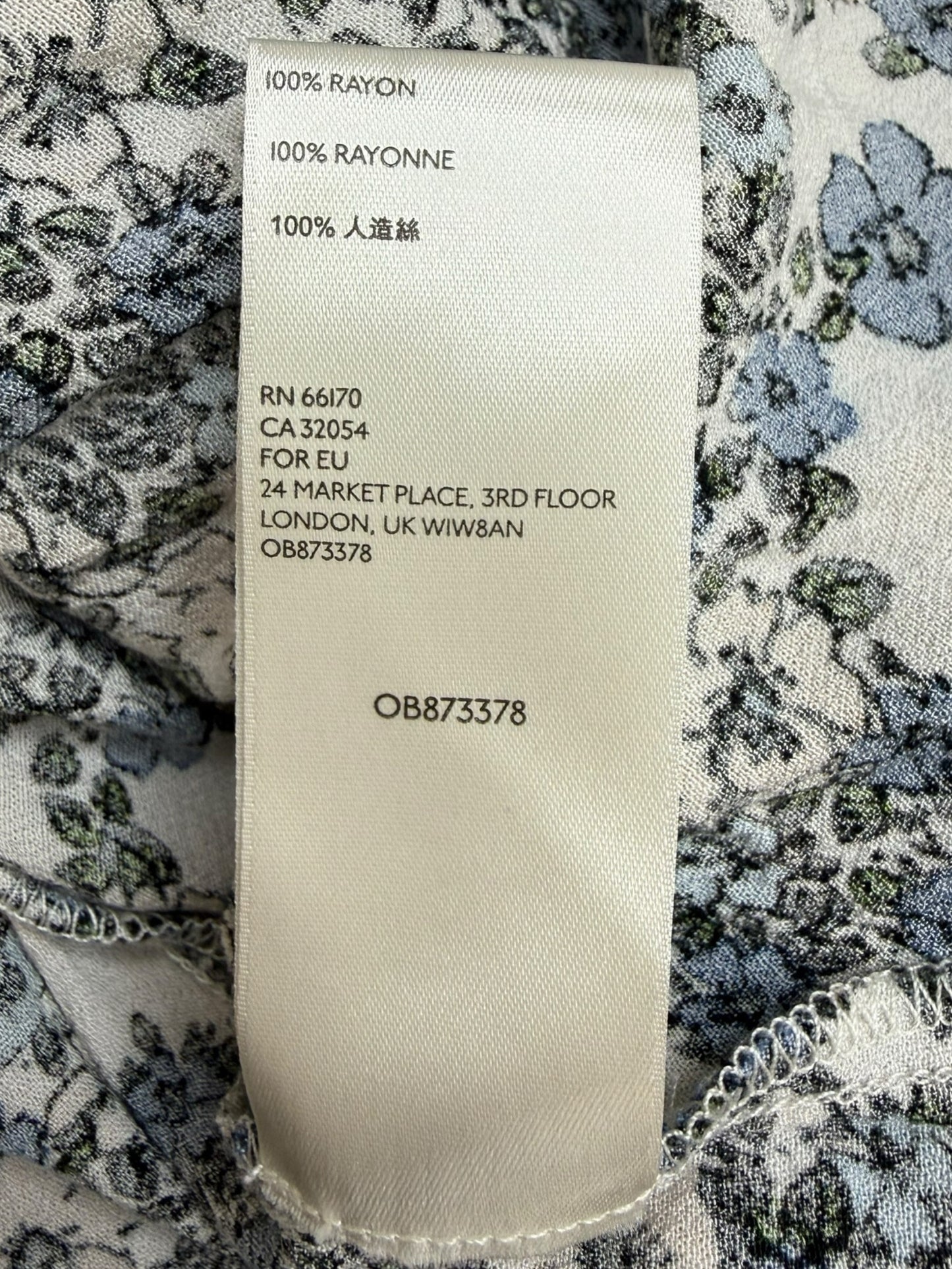 Free People Blue Floral Flowers in her Hair Tunic Size S