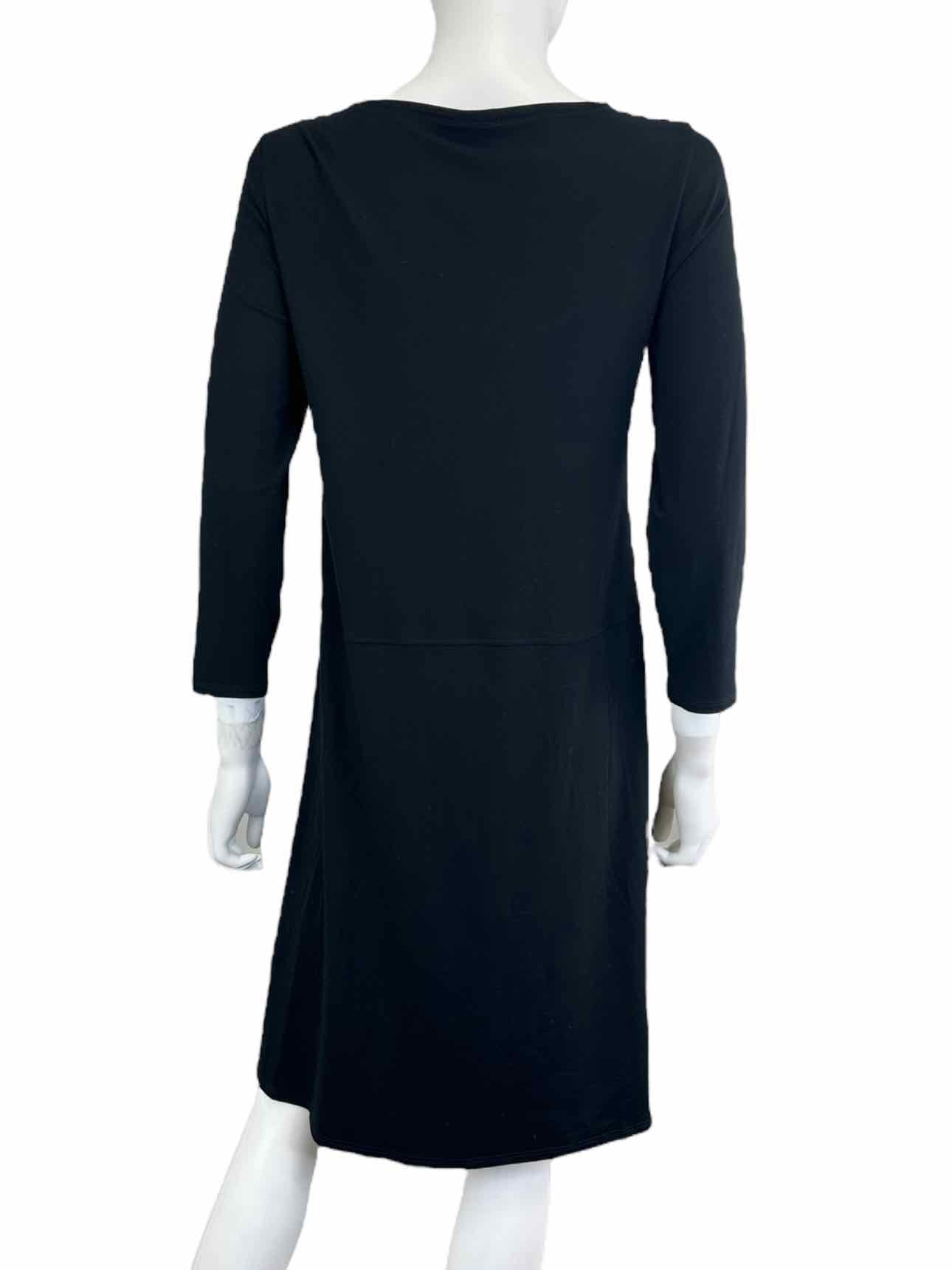 EILEEN FISHER Black Knit Midi Dress Size XS