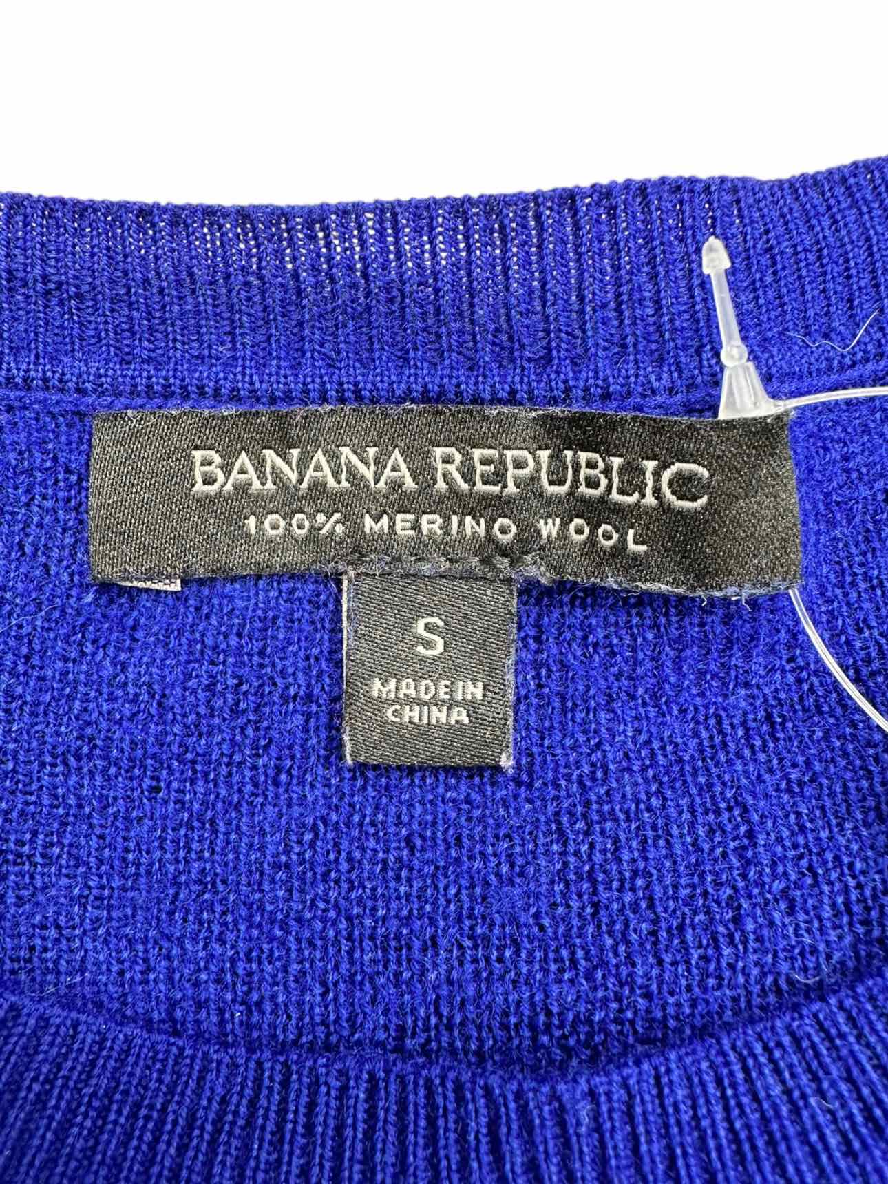 BANANA REPUBLIC 100% Merino Wool Blue Sweater Size S