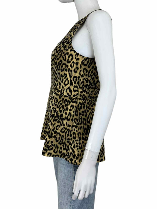 BANANA REPUBLIC Brown Leopard Print Blouse Size 8