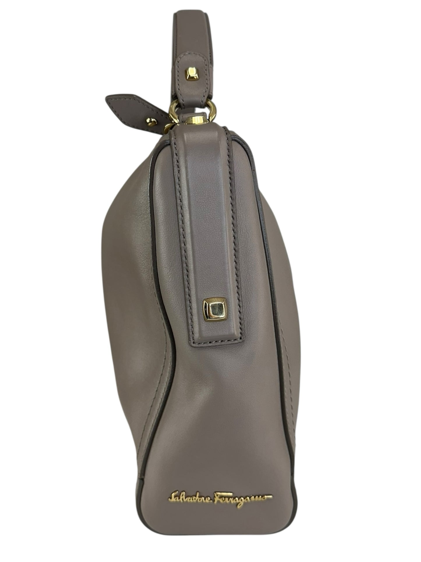 Salvatore Ferragamo Grey Purple Purse