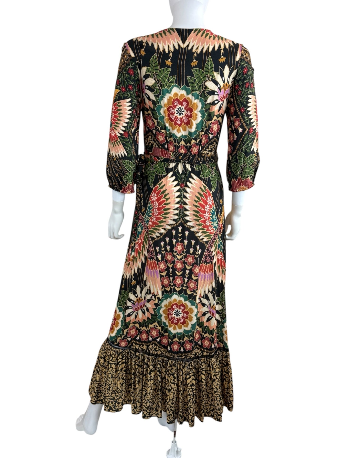 FARM Rio Amorina Floral Wrap Maxi Dress Size S