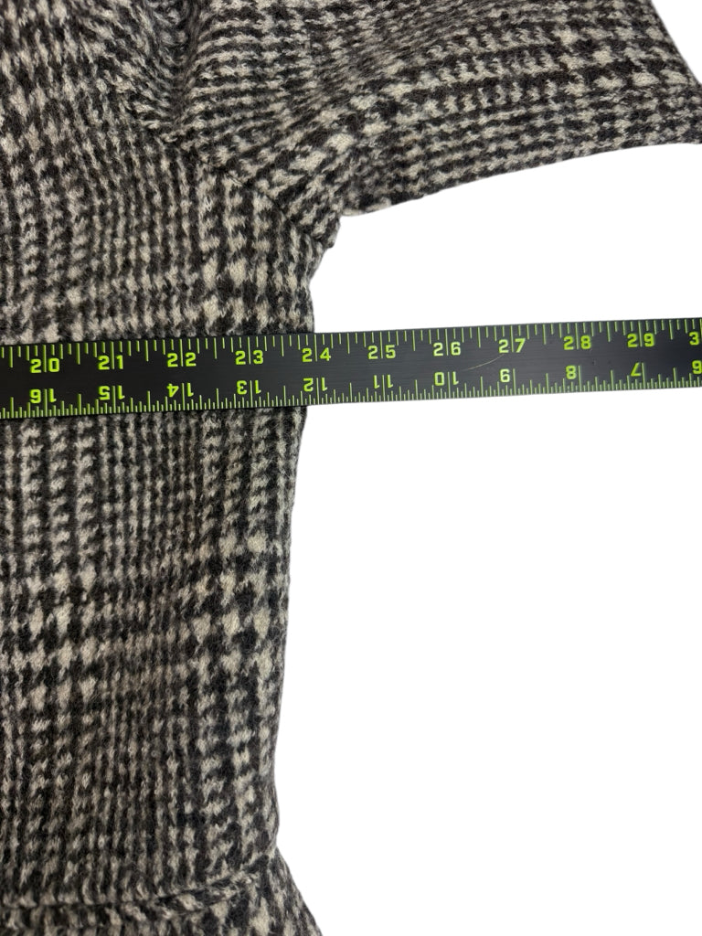 DOEN 100% Virgil Wool Houndstooth Check Dover Coat Size XS