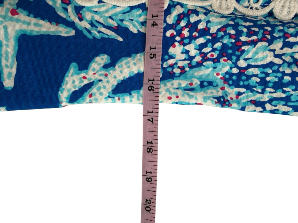 Lilly Pulitzer Blue Ember Shift Dress Size 12