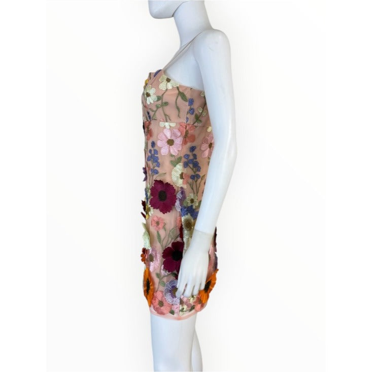 Storia NWT Multi Floral Collaged Mini Dress Size L