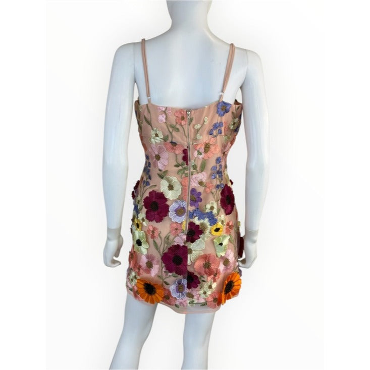 Storia NWT Multi Floral Collaged Mini Dress Size L