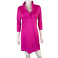 Gretchen Scott Pink Ruffneck Jersey Shift Dress Size XS