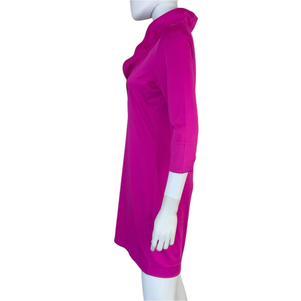 Gretchen Scott Pink Ruffneck Jersey Shift Dress Size XS