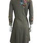 Johnny Was Green Anzia Embroidered Harlowe Dress Size XS