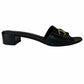 Salvatore Ferragamo Black Leather Rhodes Mules Size 7.5