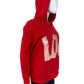 alice & olivia Red Vernie LOVE Graphic Hoodie Size XS