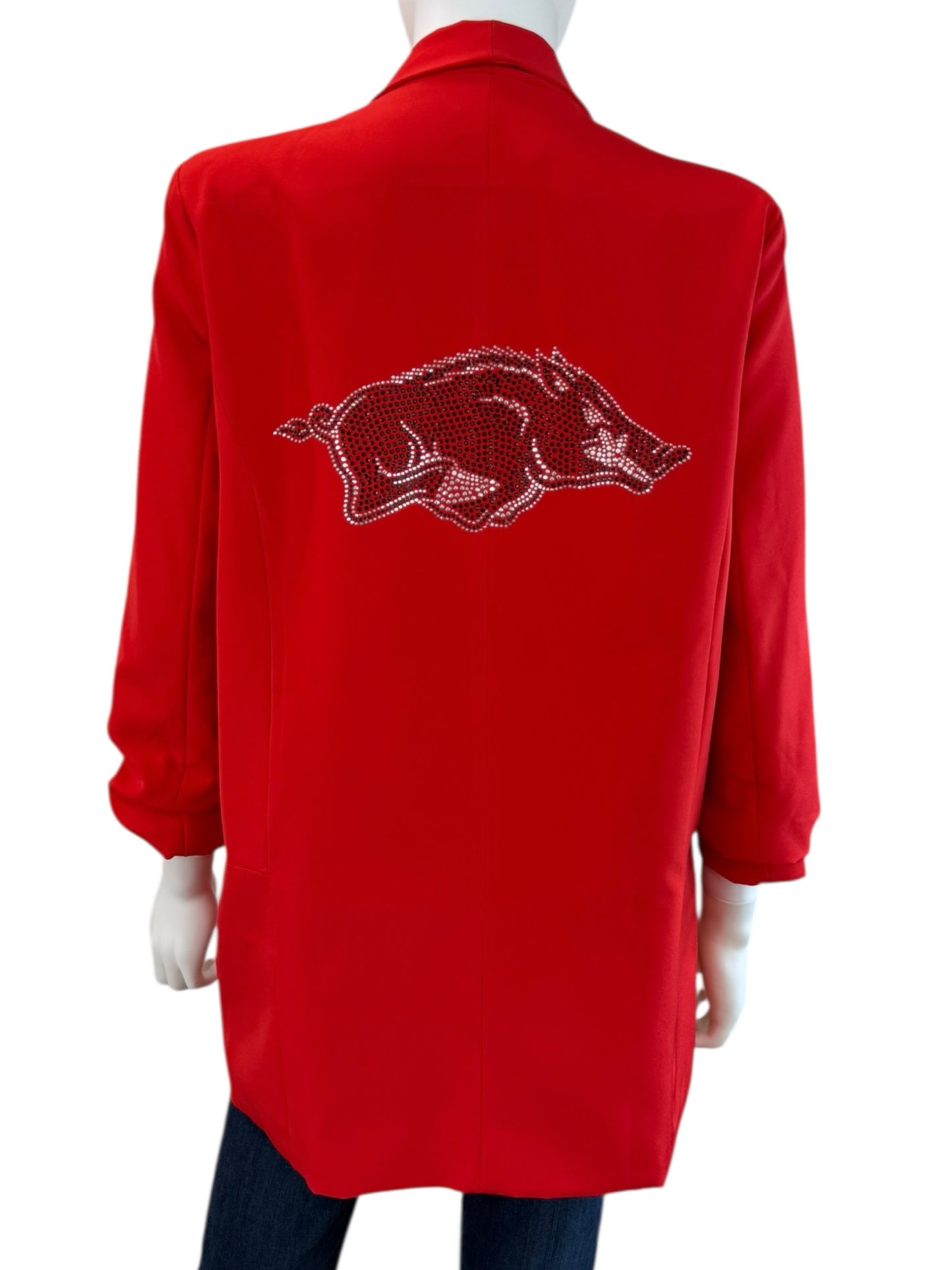 MOVING FORWARD DESIGNS Gameday Red Razorback Blazer Size L