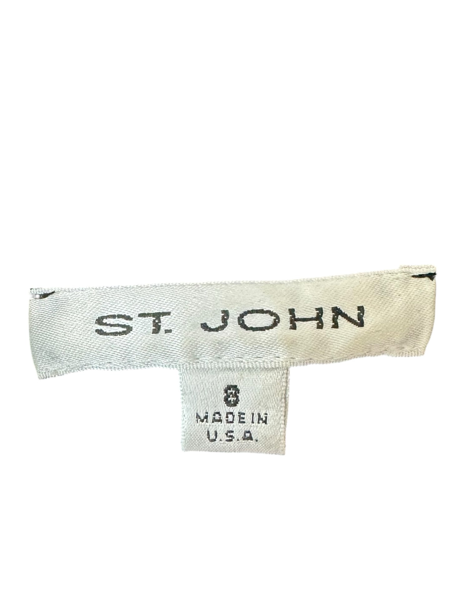 St. John Black Striped Knit Jacket Size 8