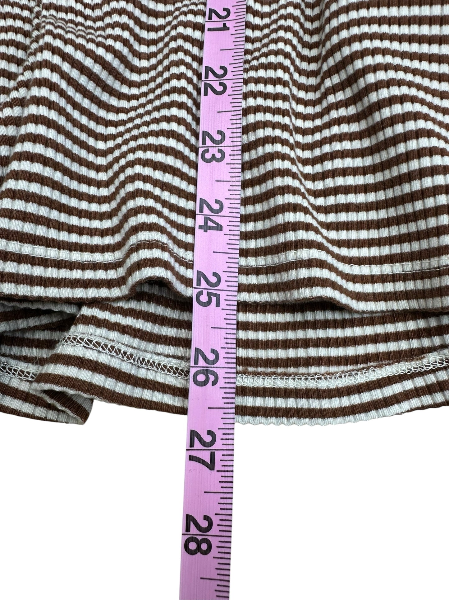 REFORMATION Brown and White Stripe Knit Dress Size S