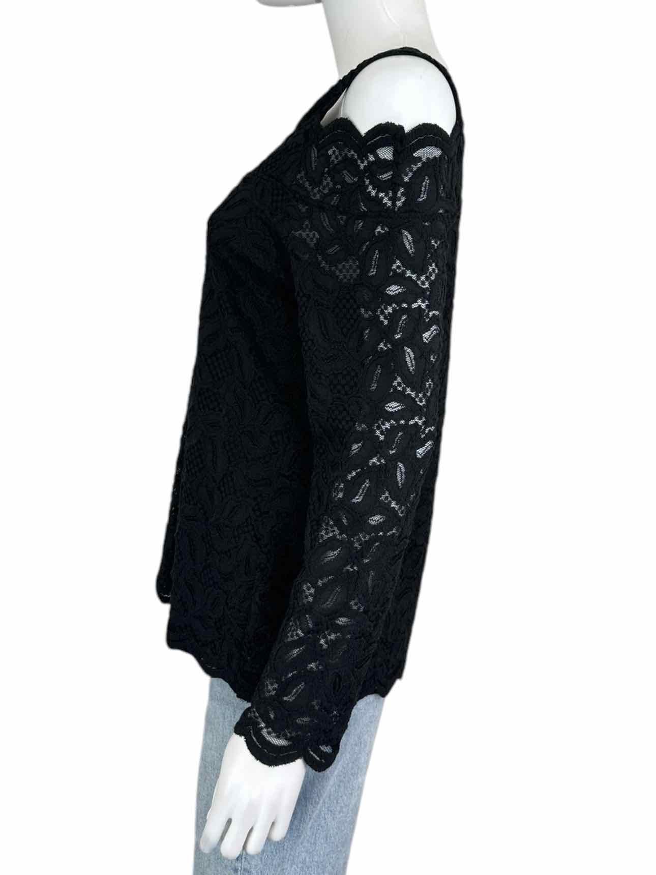 Chicos NWT Black Lace Blouse Size M