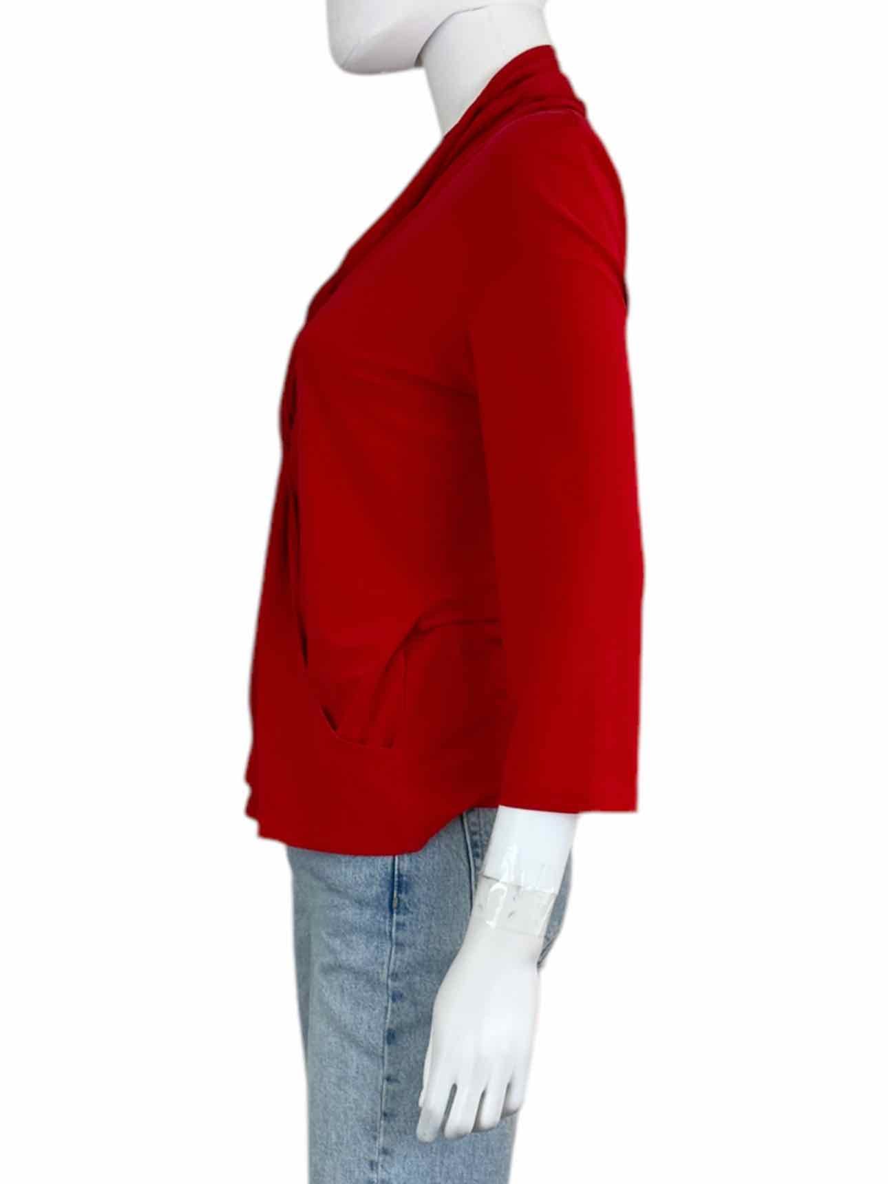 Joseph Ribkoff Red Twist Blouse Size 8