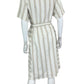 EKOYOG Beige and White Striped Maxi Dress Size 10/12