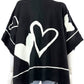 Chico's NWT Reversible Hearts Ruana Sweater Cardigan Size M