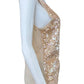 WHITE + WARREN Cream Sequined Silk Tank Size M
