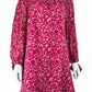 Olivia James Pink Leopard Dress Size L