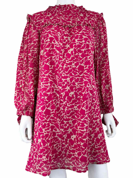 Olivia James Pink Leopard Dress Size L