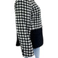 Talbots Black Wool Blend Houndstooth Jacket Size 12