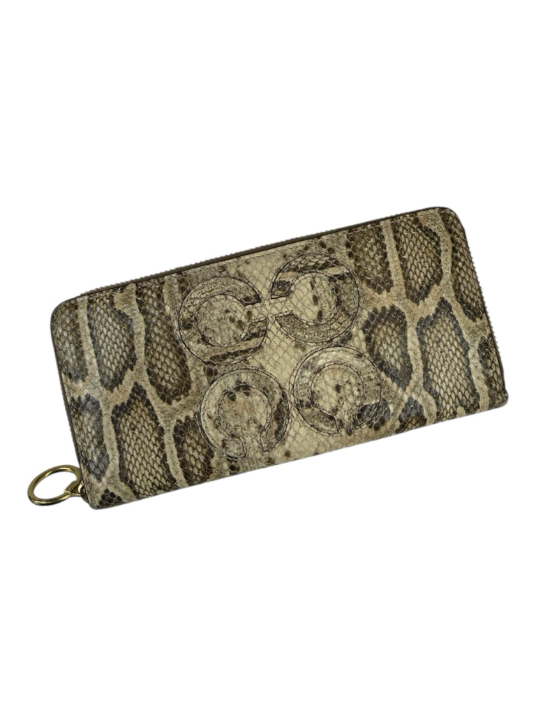 COACH Python Snakeskin Continental Wallet