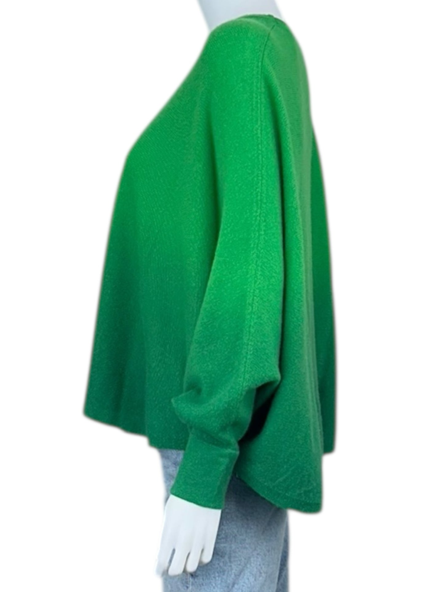 Pure Amici Green 100% Cashmere Sweater Size L