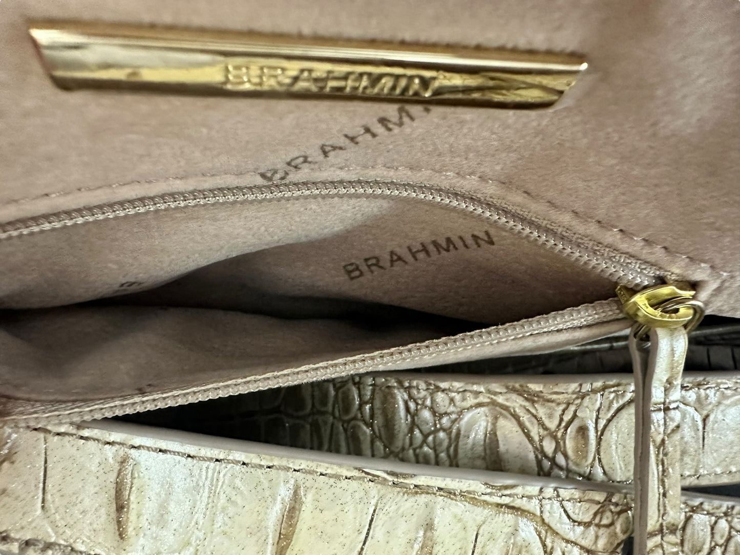 Brahmin Champagne 'Finley Carryall-Stardust Melbourne' Designer Handbag