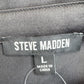 STEVE MADDEN NWT Black Satin ASA Button-down Size L