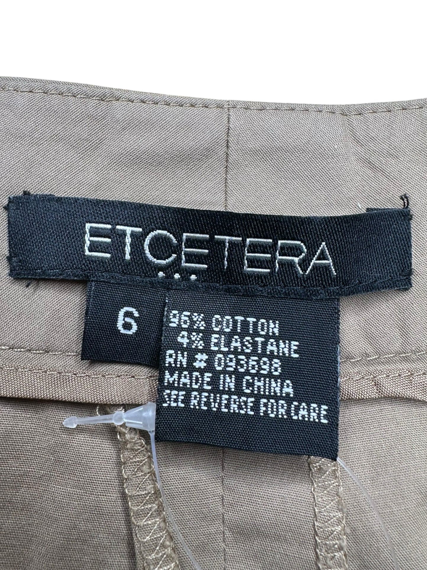 ETCETERA Light Brown Straight Leg Pants Size 6