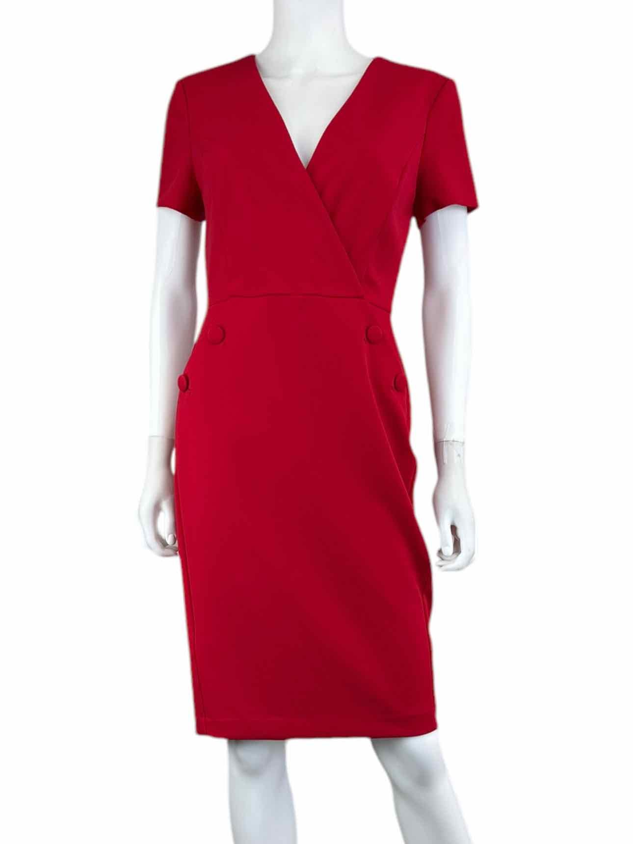 Calvin Klein NWT Red Knee Length Workwear Dress Size 4